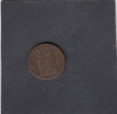 Beschrijving: 1/2 Cent WILLEM II